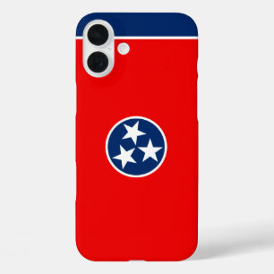 Dynamic Tennessee State Flag Graphic on a iPhone 16 Plus Case