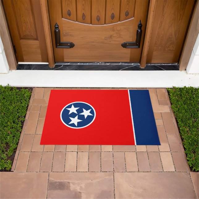 Dynamic Tennessee State Flag Graphic on a Doormat (Outdoor)