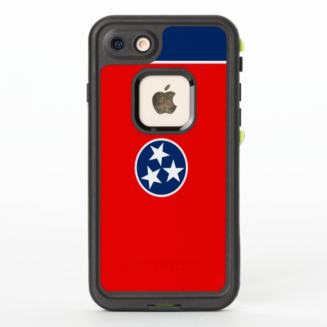 Dynamic Tennessee State Flag Graphic on a LifeProof iPhone Case (Back)