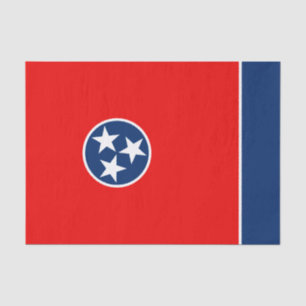 Dynamic Tennessee State Flag Graphic on a Tissue Paper