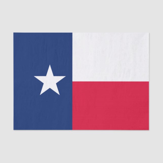 Dynamic Texas State Flag Graphic on a Tissue Paper (Front)