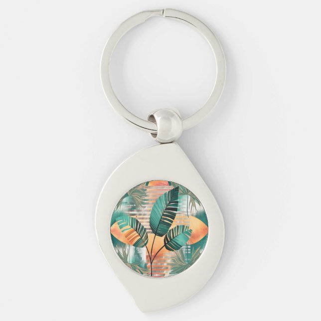 Dynamic tropical wave keychain (Front)