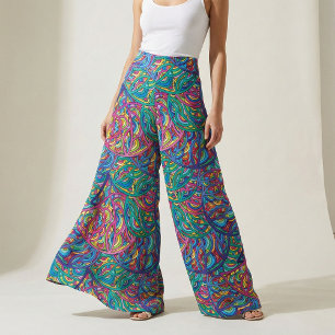 Dynamic Urban Waves Abstract Pattern Fabric