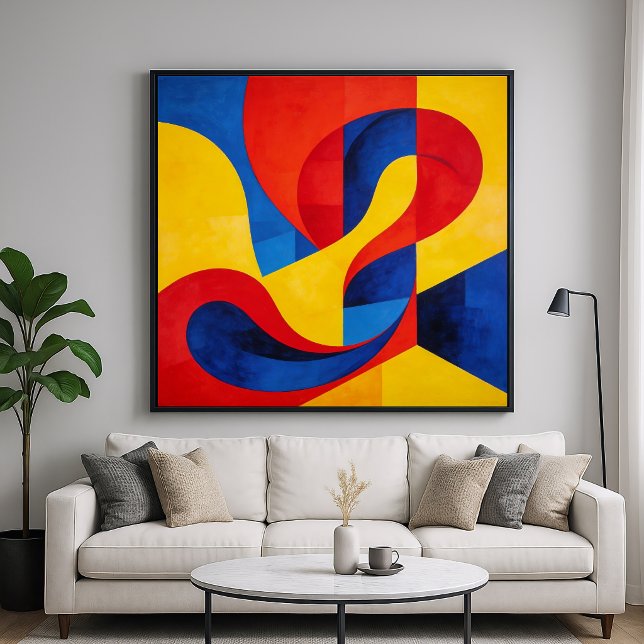 Dynamism - Abstract Style Primary Coloured Art Poster (Creator Uploaded)