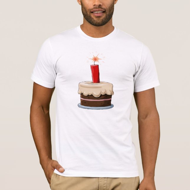 Dynamite In A Cake Mens T-Shirt (Front)