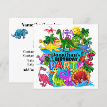 DYNAMITE-O-SAURUS DINOSAUR INVITATION