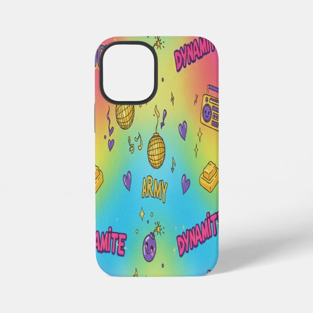 Dynamite Pop Art Rainbow Pattern iPhone Case (Back)