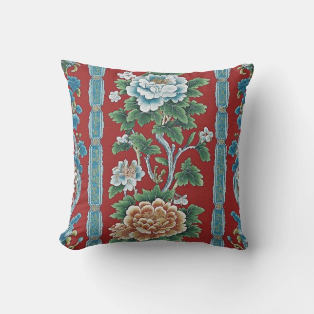 Dynastic Garden Throw Pillow (Front)