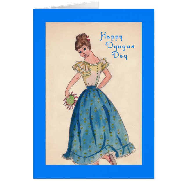 Dyngus Day Card Girl Dancing (Devant)