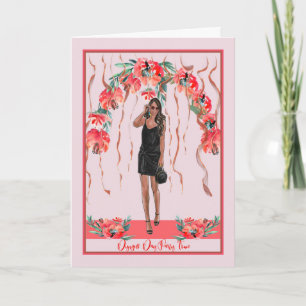 Dyngus Day Party Carte avec thème de fête et femme