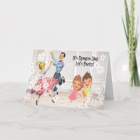 Dyngus Day Party Time Card with Dancers