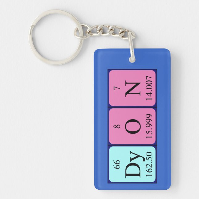 Dyon periodic table name keyring (Front)