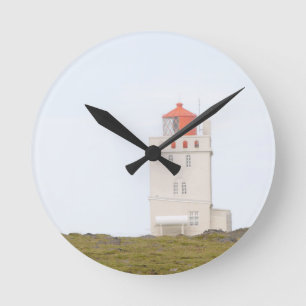 Dyrholaey Lighthouse Iceland Clock