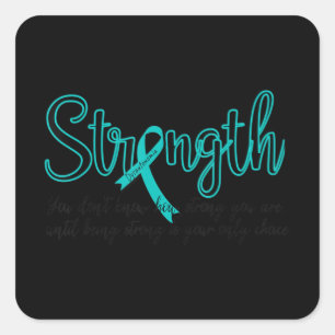 Dysautonomia Awareness Month POTS Warrior Strength Square Sticker