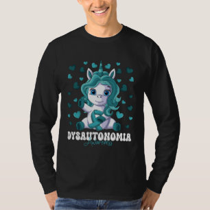 Dysautonomia Awareness Month Teal Ribbon Unicorn T-Shirt