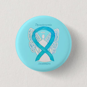 Dysautonomia Awareness Ribbon Angel Pin Buttons