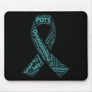 Dysautonomia Awareness T-shirt - Turquoise Ribbon Mouse Pad