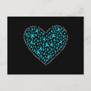 Dysautonomia Awareness, Teal Ribbon POTS Warrior T Postcard