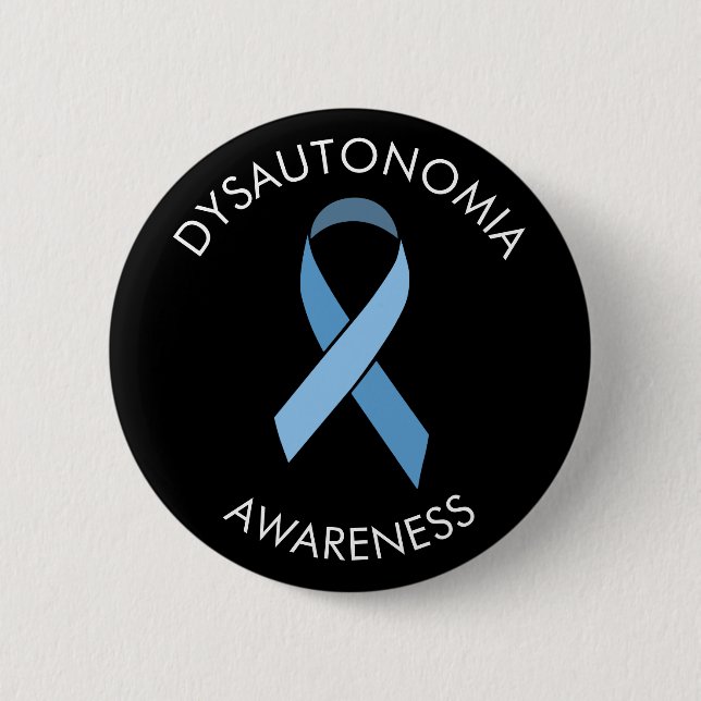 Dysautonomia Blue Awareness Ribbon Pin (Front)