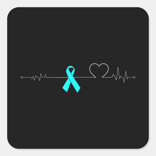 Dysautonomia Heartbeat Pulse EKG NCS Strong POTS M Square Sticker (Front)