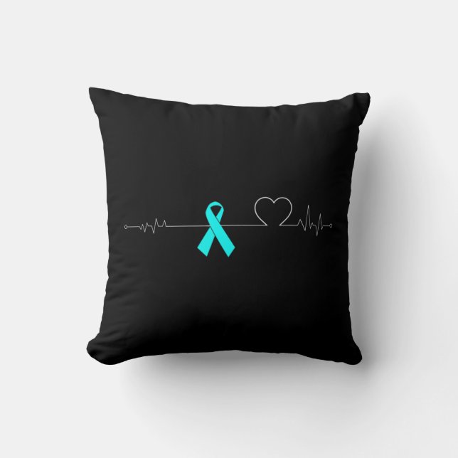 Dysautonomia Heartbeat Pulse EKG NCS Strong POTS M Throw Pillow (Front)