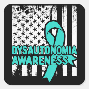 Dysautonomia T Shirt - Autonomic Dysfunction Aware Square Sticker