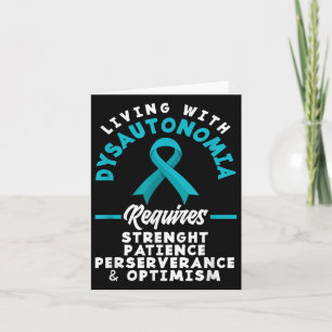 Dysautonomia Warrior Motivation Pots Syndrome Awar Card