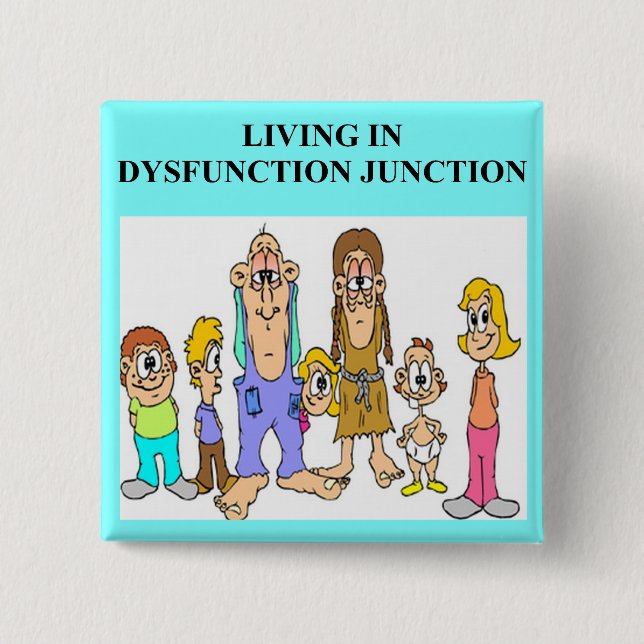 dysfunction hunction 2 inch square button (Front)