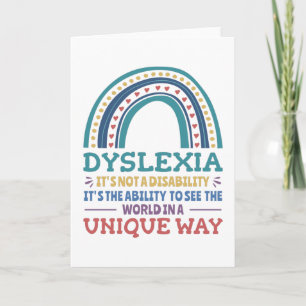 Dyslexia Awareness Dyslexic Card