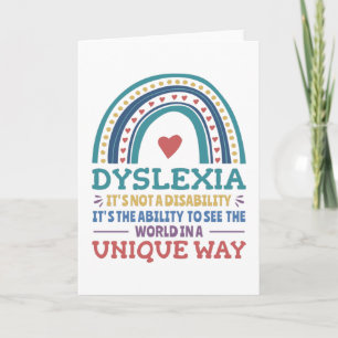 Dyslexia Awareness Dyslexic Card