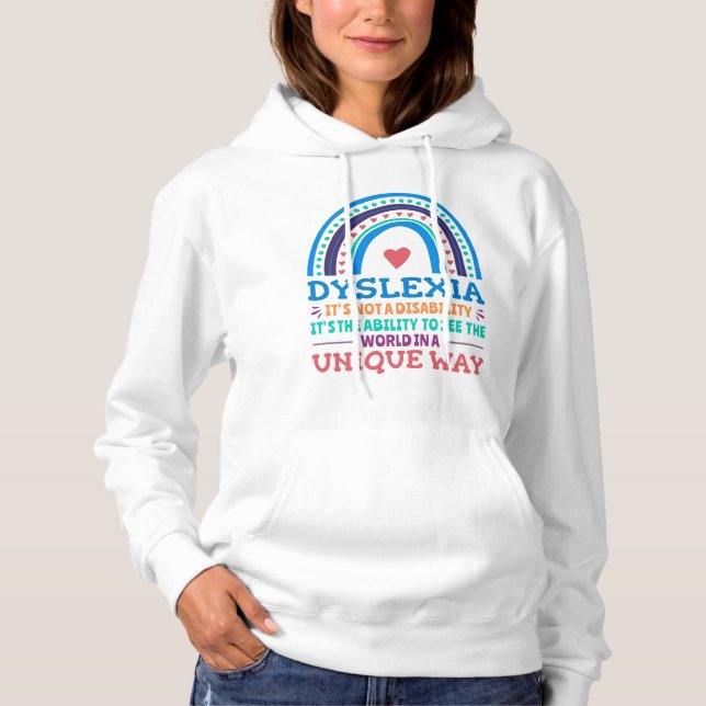 Dyslexia Awareness Dyslexic Hoodie (Front)