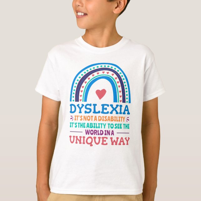 Dyslexia Awareness Dyslexic T-Shirt (Front)