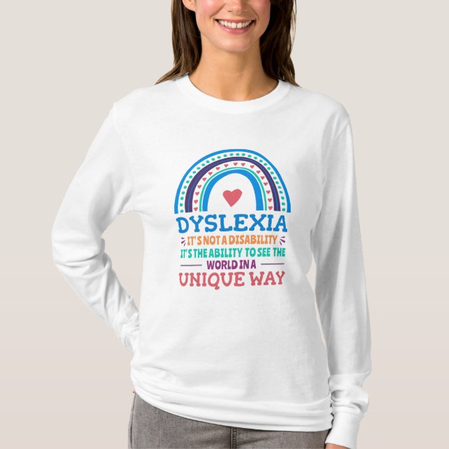 Dyslexia Awareness Dyslexic T-Shirt (Front)