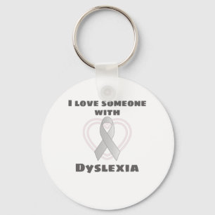 Dyslexia Awareness I Love Someone With Dyslexia Keychain