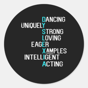 Dyslexia Awareness month, october Classic Round Sticker