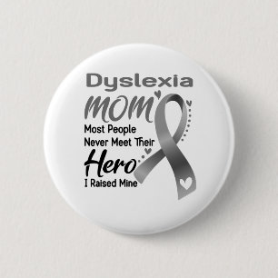 Dyslexia Awareness Month Ribbon Gifts 2 Inch Round Button