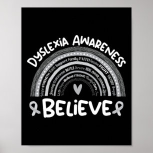 Dyslexia Awareness Month Shirt Dyslexia  Poster