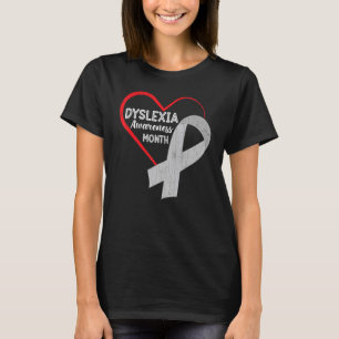 Dyslexia Awareness Month Teachers Students Graph T-Shirt
