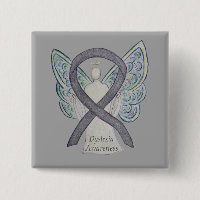 Dyslexia Silver Awareness Ribbon Angel Custom Pin