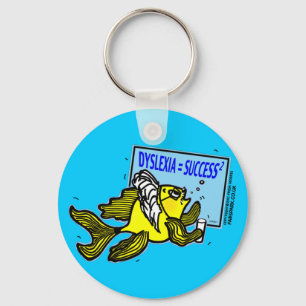 Dyslexia Teacher Fish ~ Dyslexic success Keychain