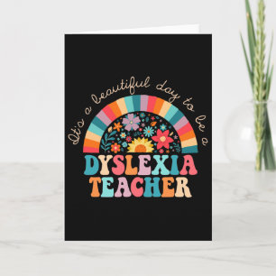 Dyslexia Teacher Retro Dyslexia Sped Therapist Rai Card