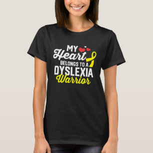 Dyslexia Warrior Survivor Support Awareness Recove T-Shirt