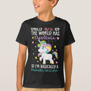 Dyslexia warrior unicorn dyslexia awareness month T-Shirt