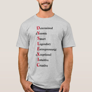 Dyslexic Acrostic Poem- RED T-Shirt