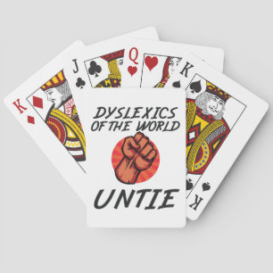 Dyslexics of the World Untie Funny Dyslexia Gift Playing Cards