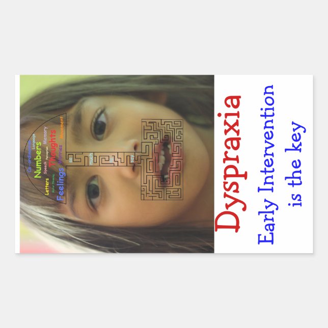 Dyspraxia awareness sticker (Front)
