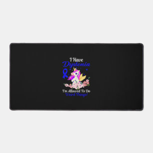 Dystonia Awareness Funny Unicorn Friend Family Sup Desk Mat