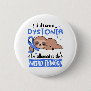 Dystonia Awareness Month Ribbon Gifts 2 Inch Round Button