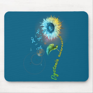 Dystonia Awareness Sunflower Illustration Mouse Pad