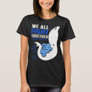 Dystonia Awareness We All Fight Together Elephant T-Shirt
